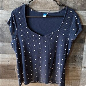 Old Navy Polka Dot Ribbed Top